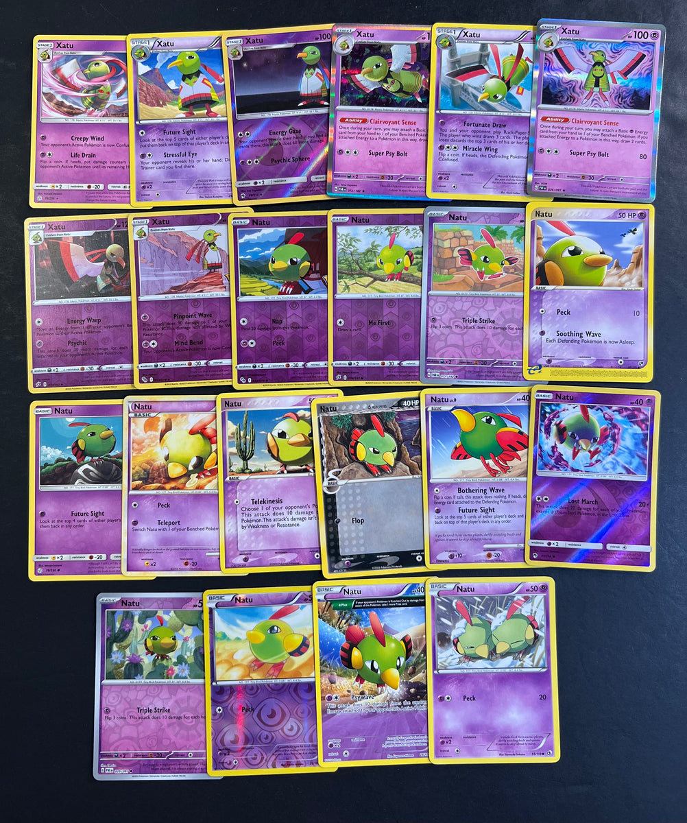 Pokemon Natu & Xatu Card Lot - 22 Cards - Rare, Reverse Holo & Vintage   JAB Games13