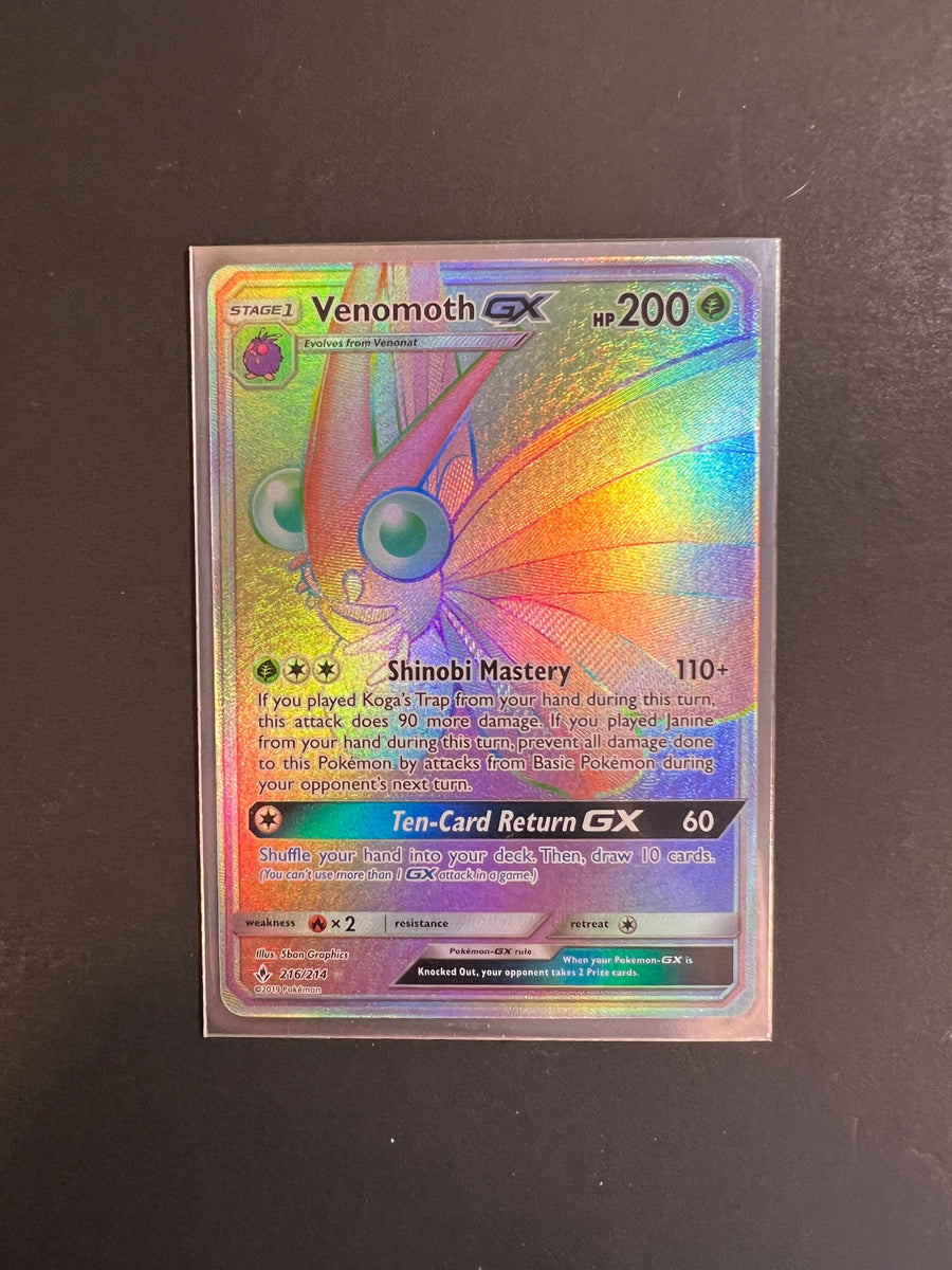 Pokémon TCG Venomoth GX Unbroken Bonds 12/214 Holo Ultra Rare Pokémon TCG Venomoth GX Unbroken Bonds 12/214 Holo Ultra Rare
