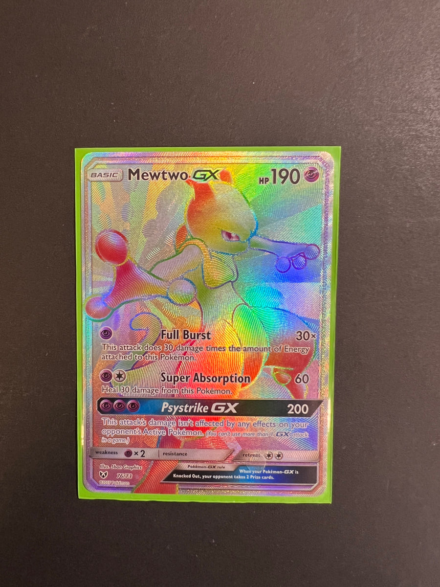 【新品レア物】ポケモンカード Mewtwo GX HR 76/73 (英語版) Mewtwo GX 76/73 Rainbow Secret Rare Pokemon Shining Legends