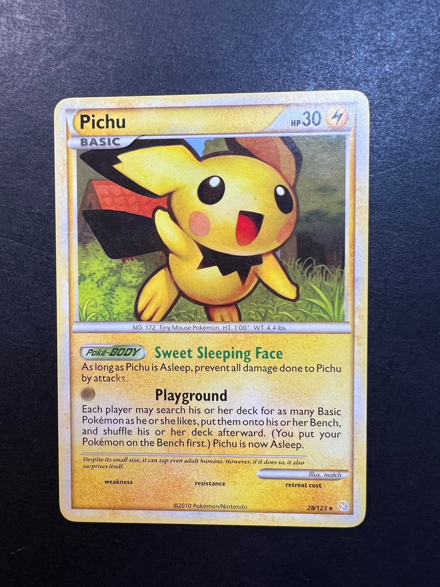 Pichu - 28/123 Non Holo Rare - Heart Gold Soul Silver JAB Games13 Pichu - 28/123 Non Holo Rare - Heart Gold Soul Silver JAB Games13