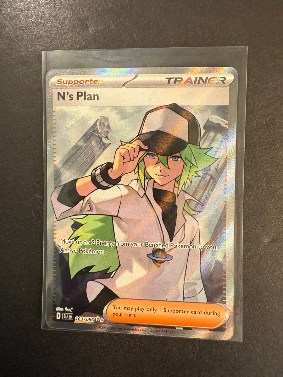 pokemon trainer card n N's Plan - 163/086 Full Art Ultra Rare Preserved in a magnetic Deck Option:Tinker Time Collective Card What cards can make