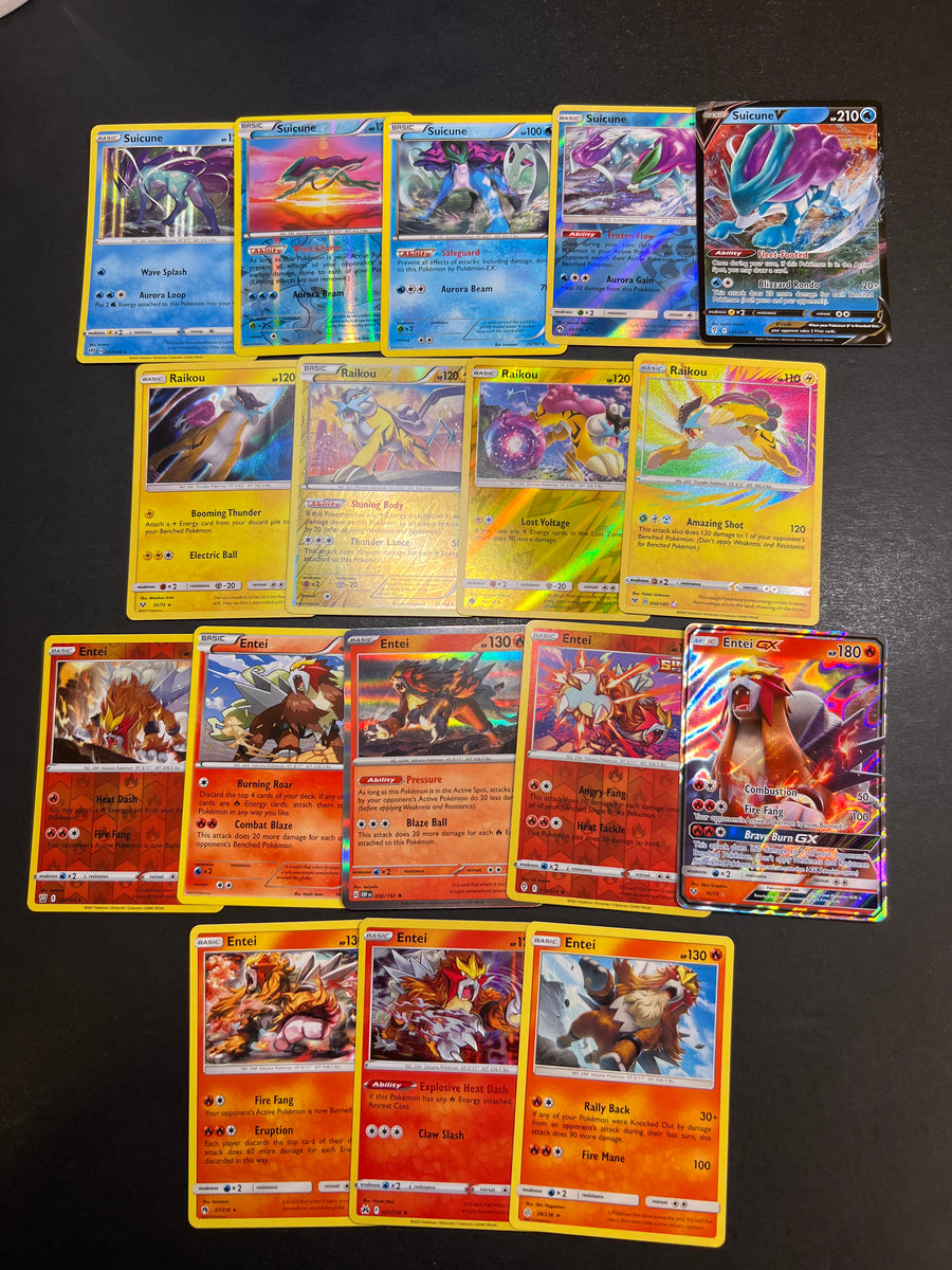 Pokemon purchases EX FULL ART LOT Super rare Raikou