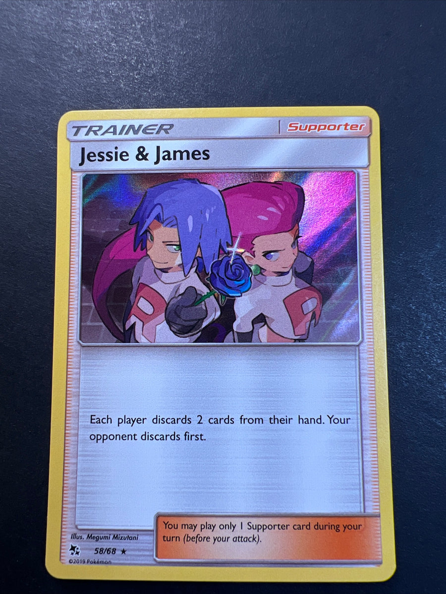 Jessie & James (Team Rocket) - 58/68 Holo Rare Trainer - Hidden Fates Jessie & James (Team Rocket) - 58/68 Holo Rare Trainer - Hidden Fates