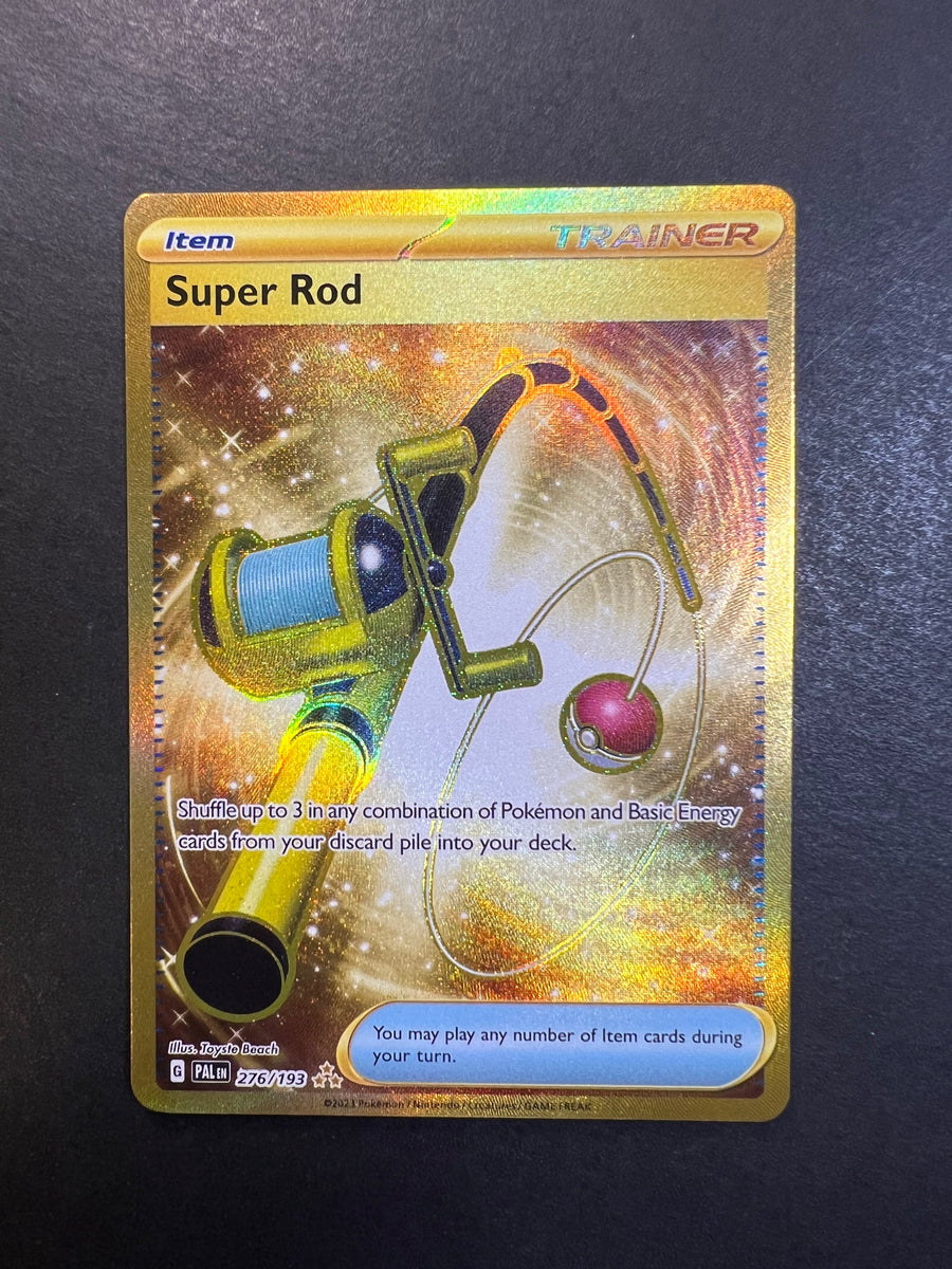 ordinary rod pokemon card value Super Rod - 276/193 Gold Full Art Secret Rare Trainer