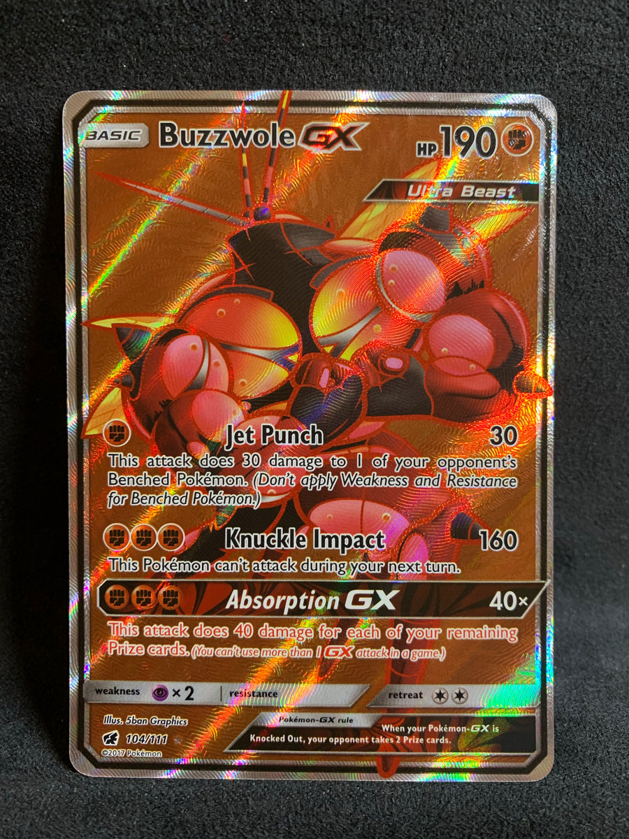 Buzzwole GX - 104/111 Full Art Ultra Rare Buzzwole GX - 104/111 Full Art Ultra Rare