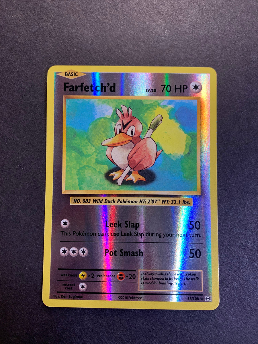 farfetch'd pokemon card Farfetch'd - 68/108 Reverse Holo Rare