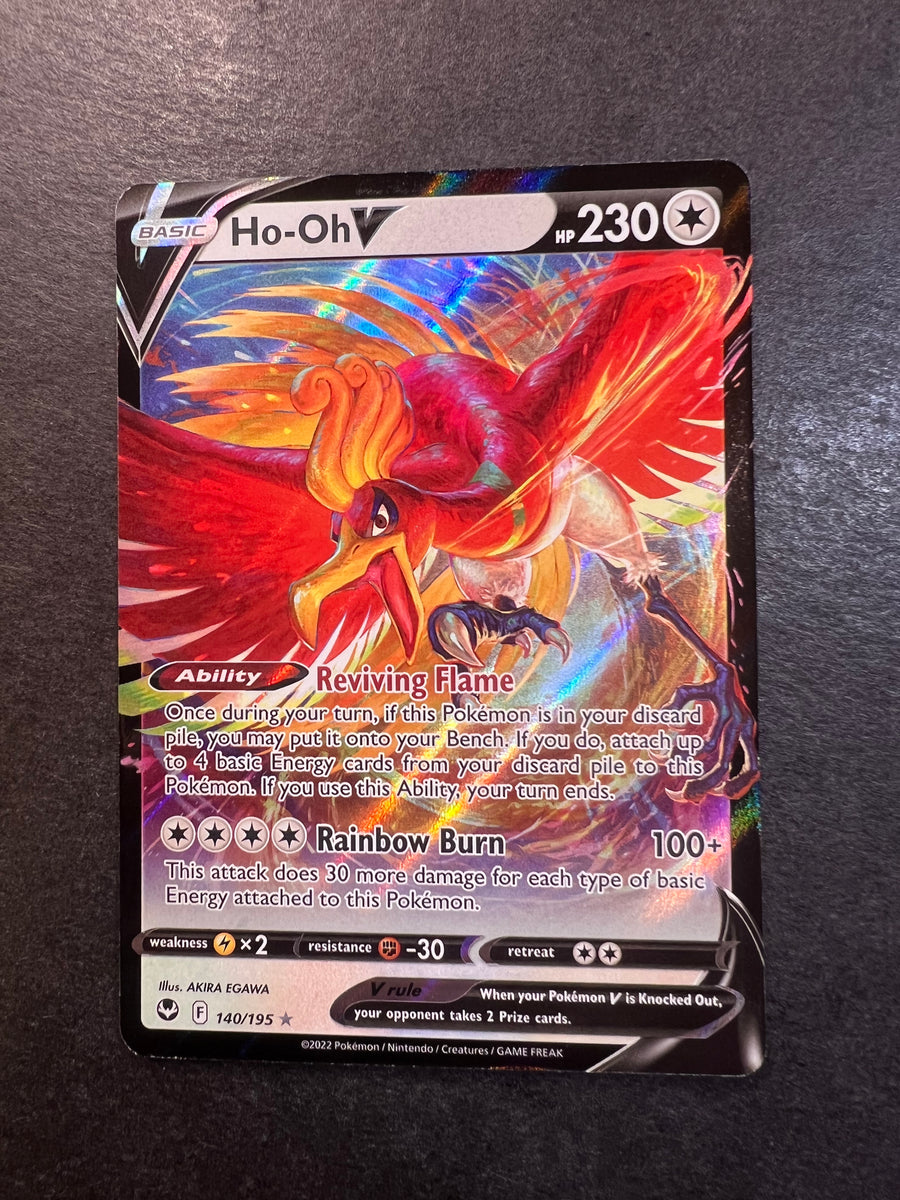 Ho-oh V 2022 Pokemon Silver Tempest Card # 140/195 – VTC