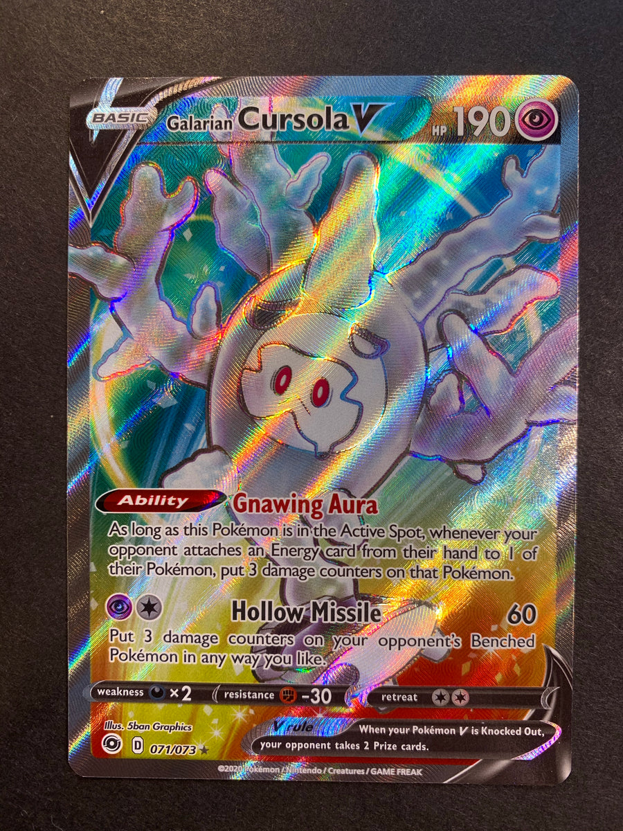 Galarian Cursola V - 071/073 Full Art Ultra Rare - Champion's Path JAB Games13 Galarian Cursola V - 071/073 Full Art Ultra Rare - Champion's Path JAB Games13