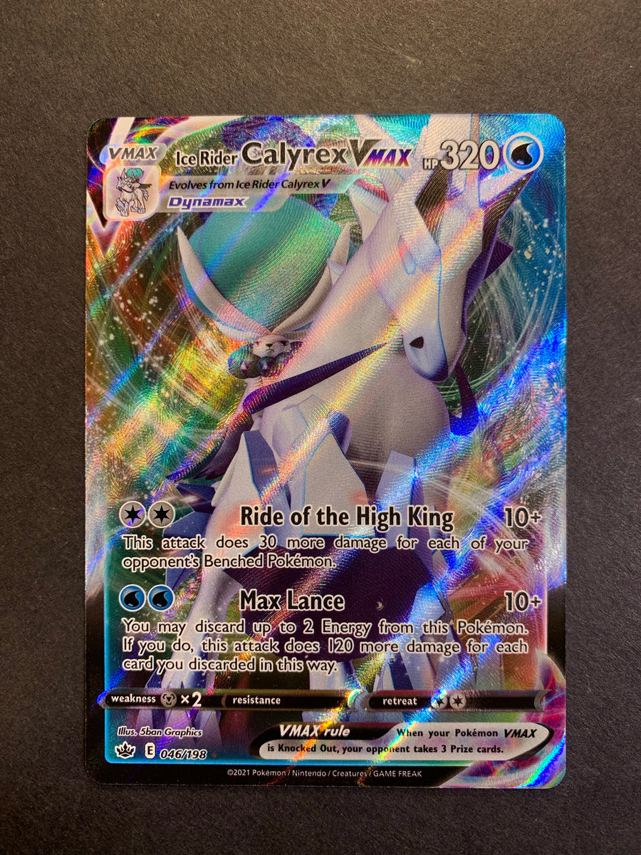 Ice Rider Calyrex VMax - 046/198 Full Art Ultra Rare - Chilling Reign Ice Rider Calyrex VMax - 046/198 Full Art Ultra Rare - Chilling Reign