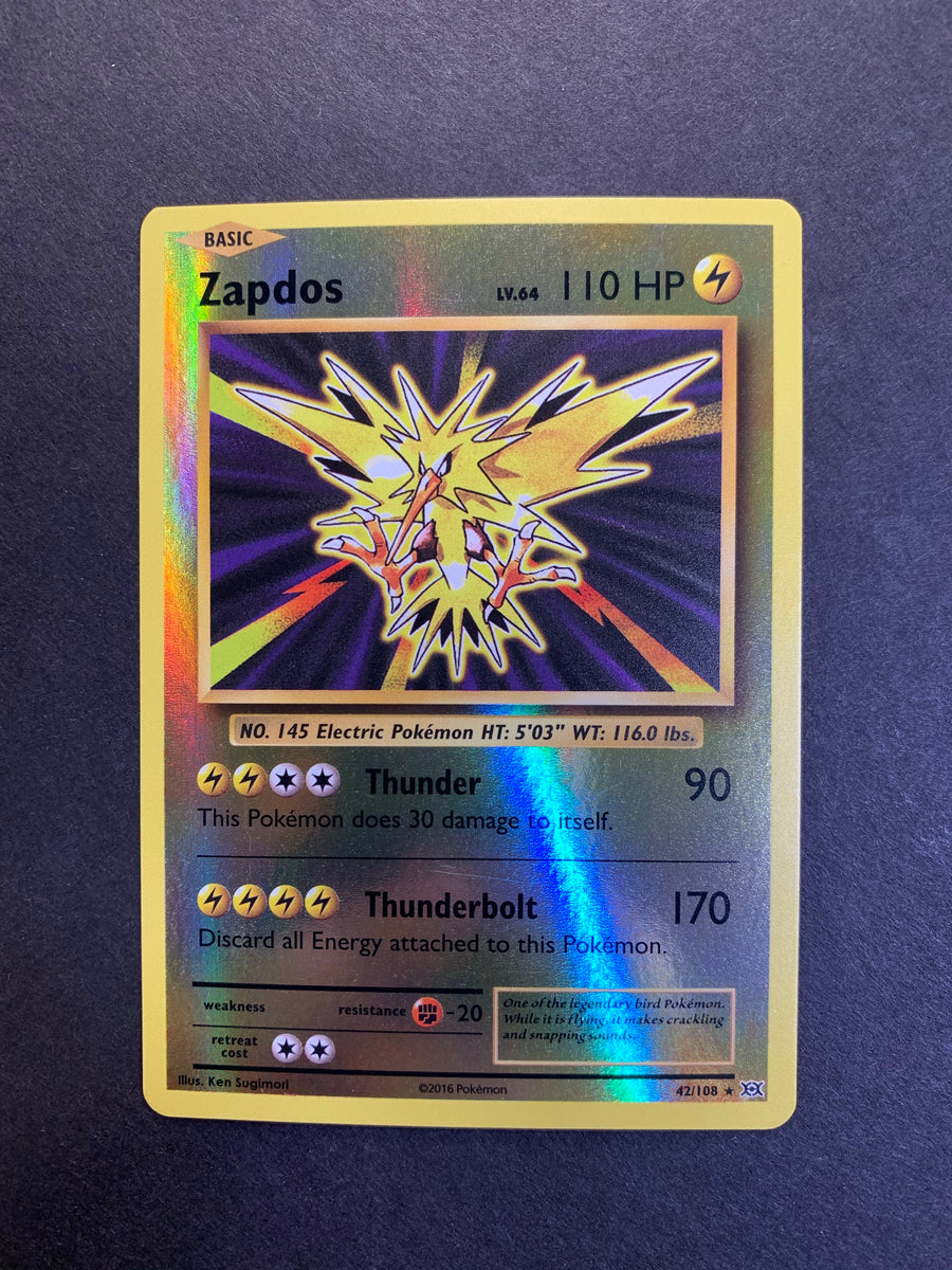 Zapdos - 42/108 Reverse Holo Rare - XY Evolutions JAB Games13 Zapdos - 42/108 Reverse Holo Rare - XY Evolutions JAB Games13
