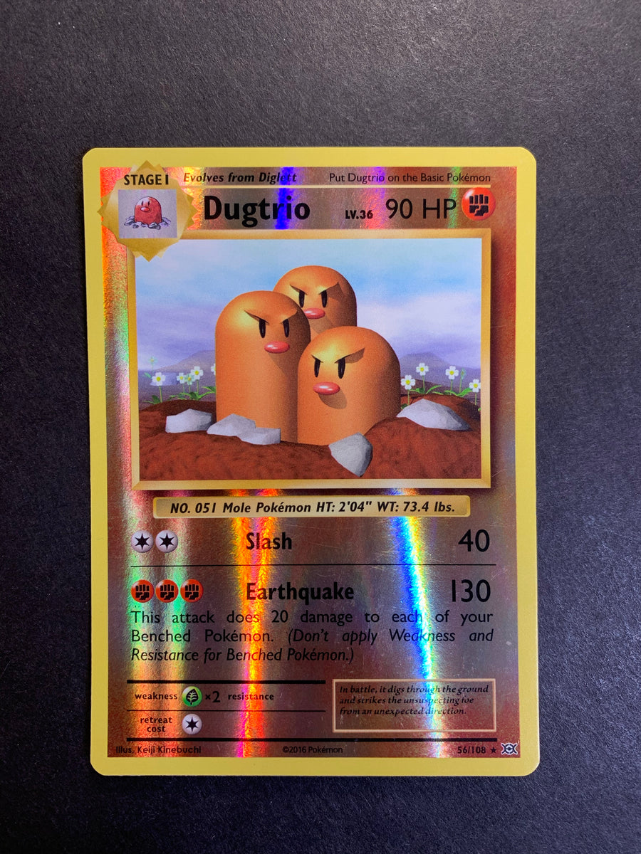 dugtrio pokemon card value Dugtrio - 56/108 Reverse Holo Rare