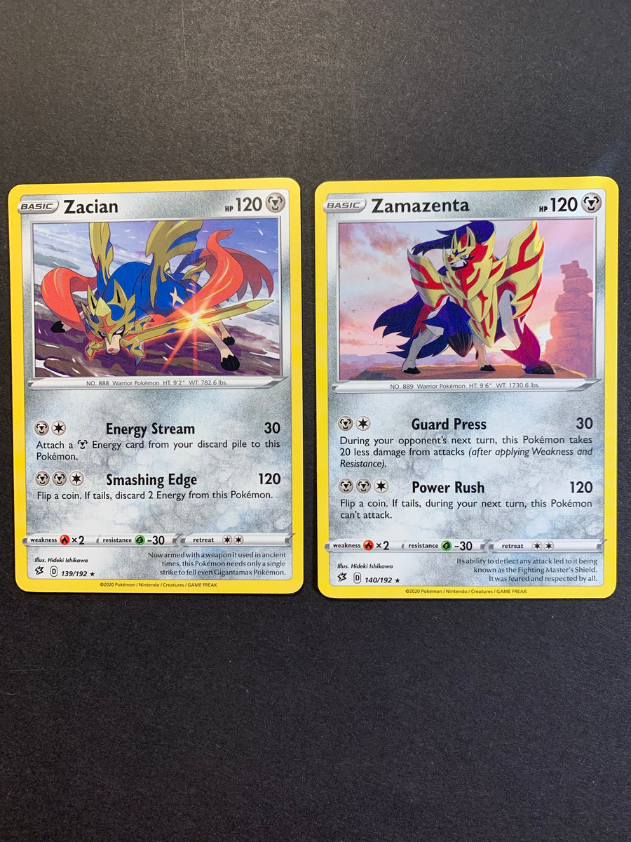 キラ―バナ―２ 2枚+3枚セットちはる Zacian 139/192 & Zamazenta 140/192 - Non-Holo Rare - Rebel Clash