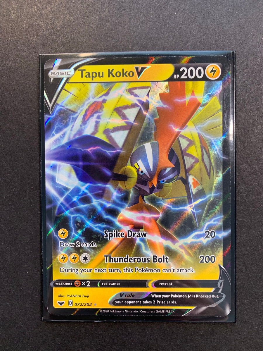 Tapu Koko V - 072/202 Ultra Rare - Sword and Shield JAB Games13 Tapu Koko V - 072/202 Ultra Rare - Sword and Shield JAB Games13
