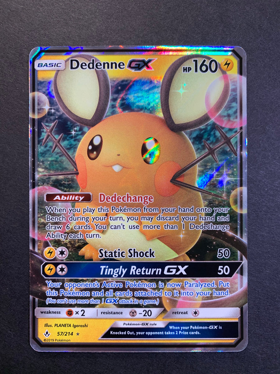 Carta Pokemon Dedenne Gx 57/214 MINT Set Unbroken Bonds Tondela