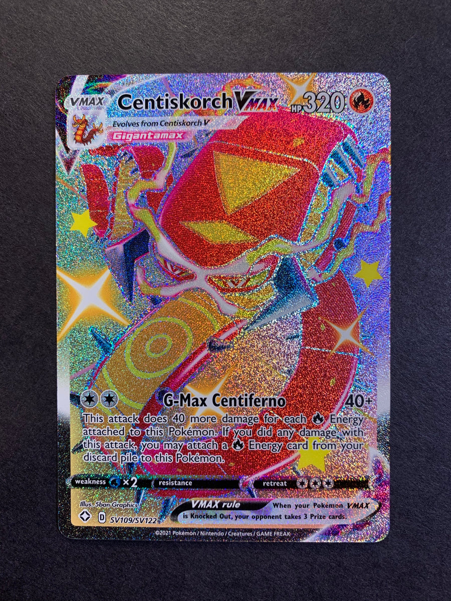Pokemon Shining Fates Shiny Rare Centiskorch VMAX Sv109