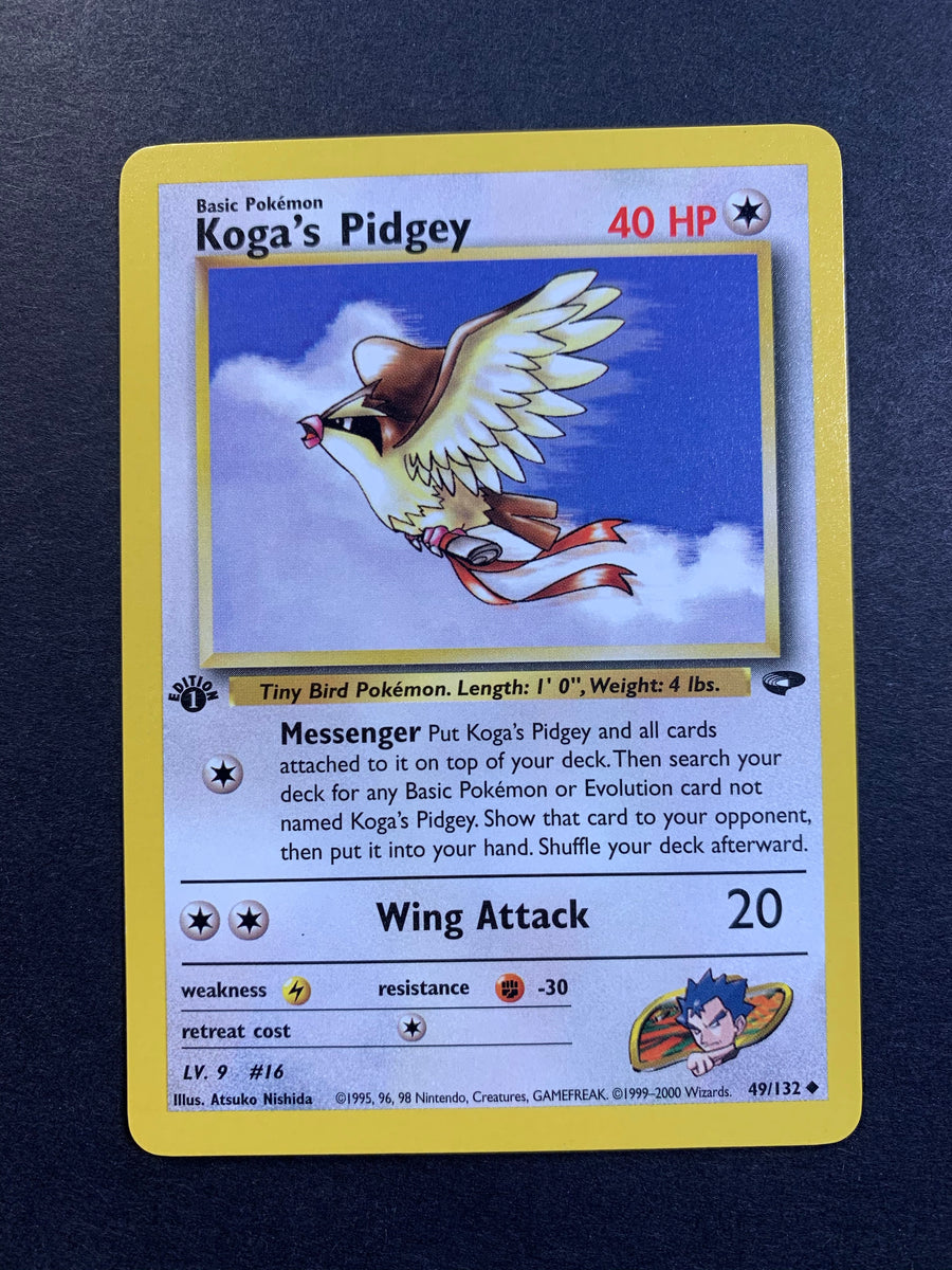 piggy pokemon card Koga's Pidgey 1st Edition Best Pokémon TCG Accessories: Placeholder Image Provided Condition:Misprint - ARS 10 ultra premium collection