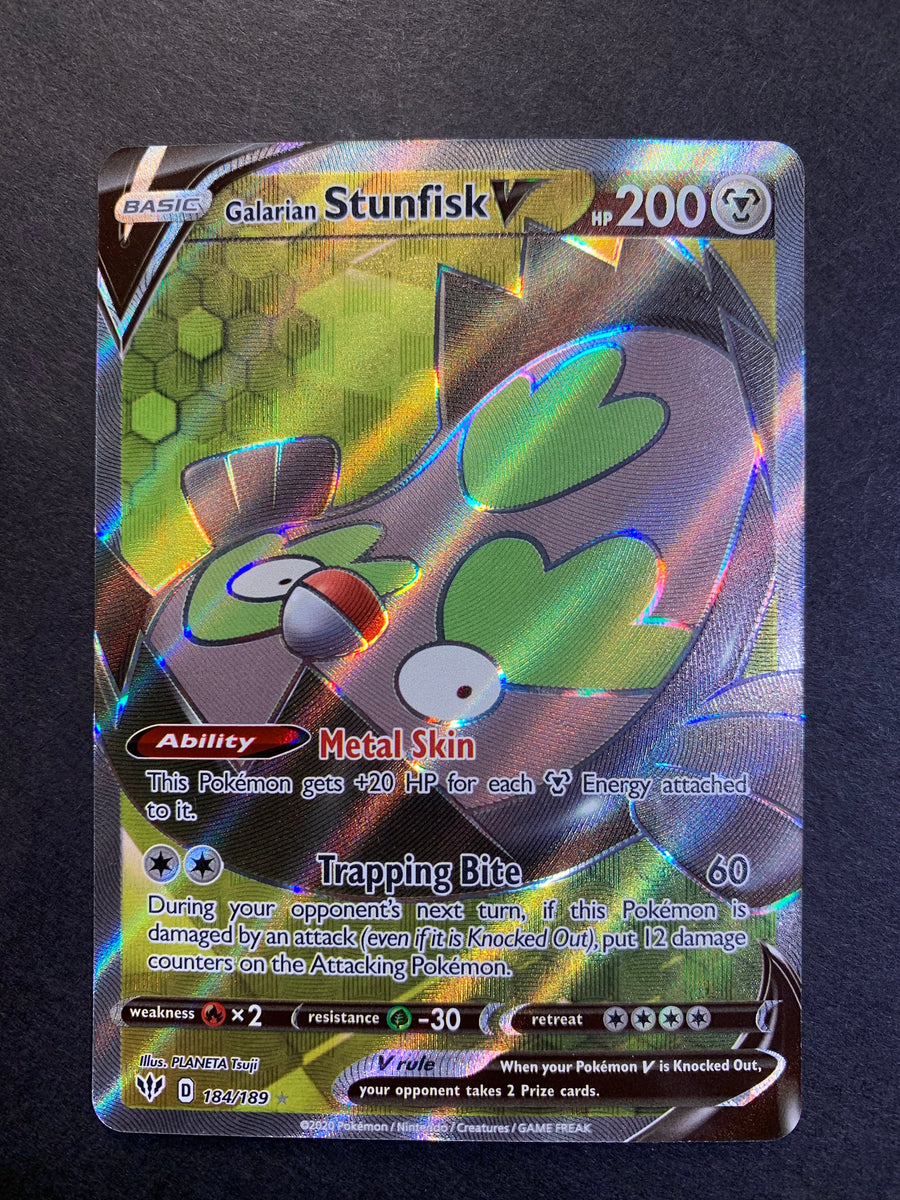 Galarian Stunfisk V - 184/189 Full Art Ultra Rare