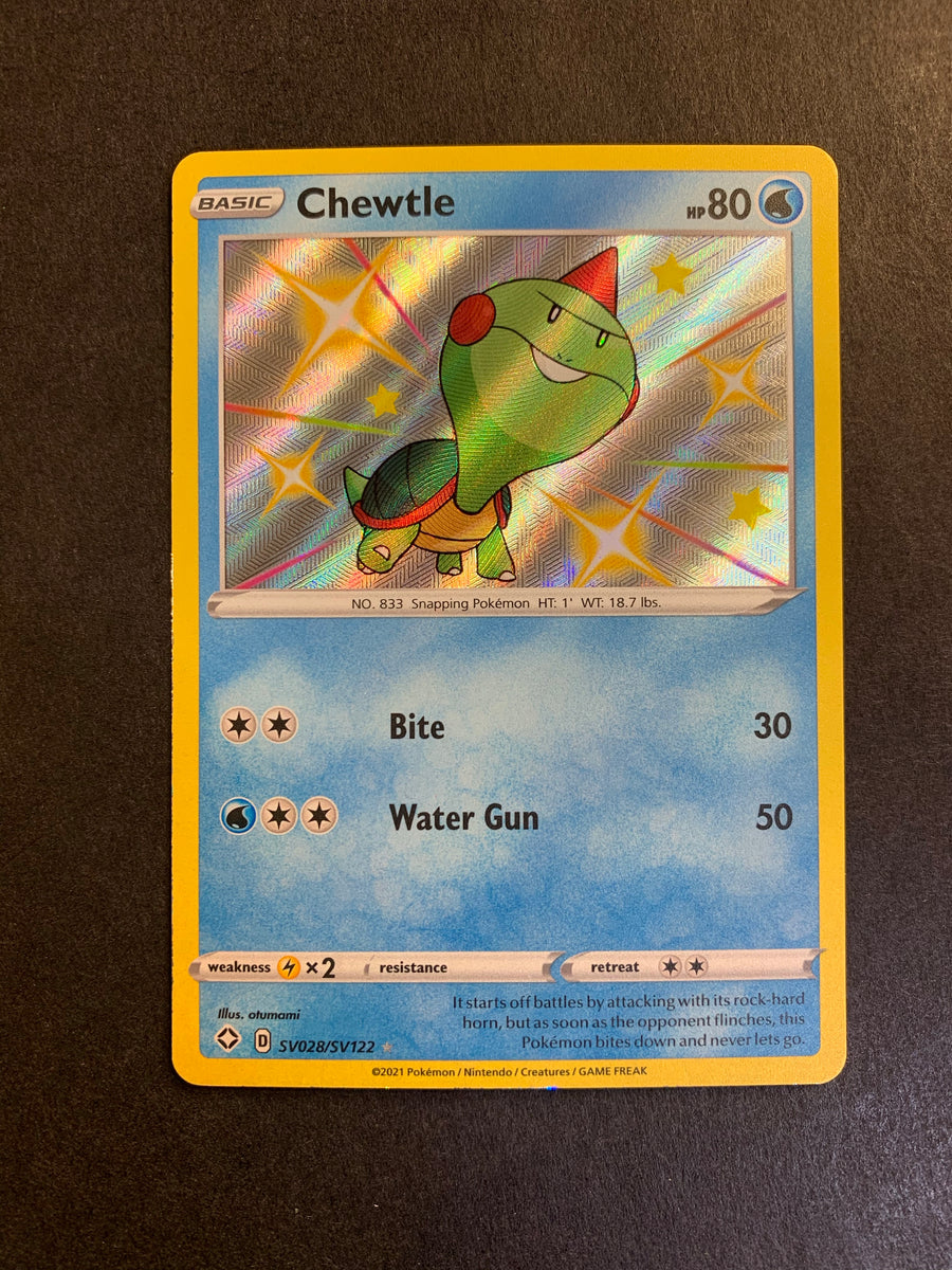 chewtle pokemon card value - SV028/SV122 Shiny Holo Rare Condition - SKU:English - PL - 35306 English Pokemon Packs Listed cards may have Magic The Gathering Secrets