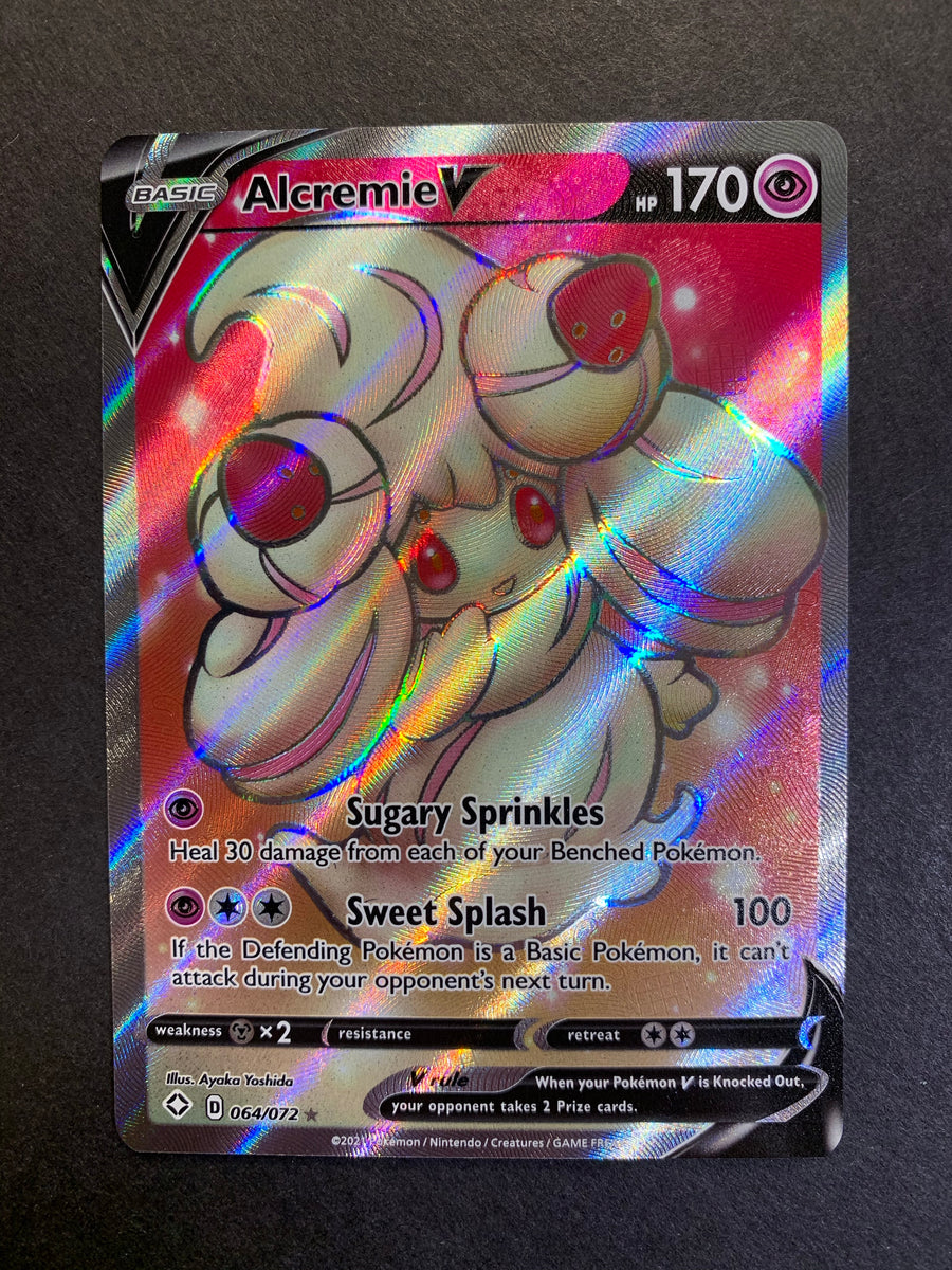 Alcremie V - 064/072 Full Art Ultra Rare - Shining Fates JAB Games13 Alcremie V - 064/072 Full Art Ultra Rare - Shining Fates JAB Games13