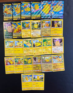 Pokemon Pikachu V Card Lot - 26 Cards - VMax, Holo Rare, Vintage Collection!