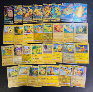 Pokemon Pikachu V Card Lot - 31 Cards - VMax, Holo Rare, Vintage Collection!