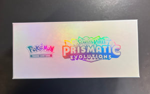 Empty Pokemon Prismatic Evolutions Elite Trainer Box (ETB) - Eevee!