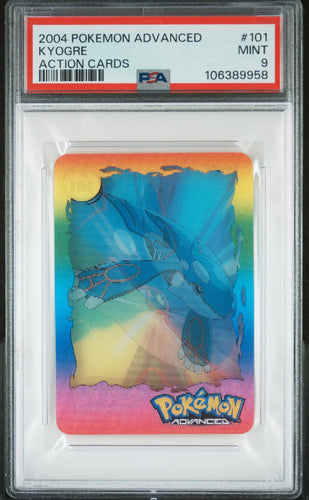 PSA 9 Kyogre - #101 Holo Rare Lenticular - Pokemon Advanced Action