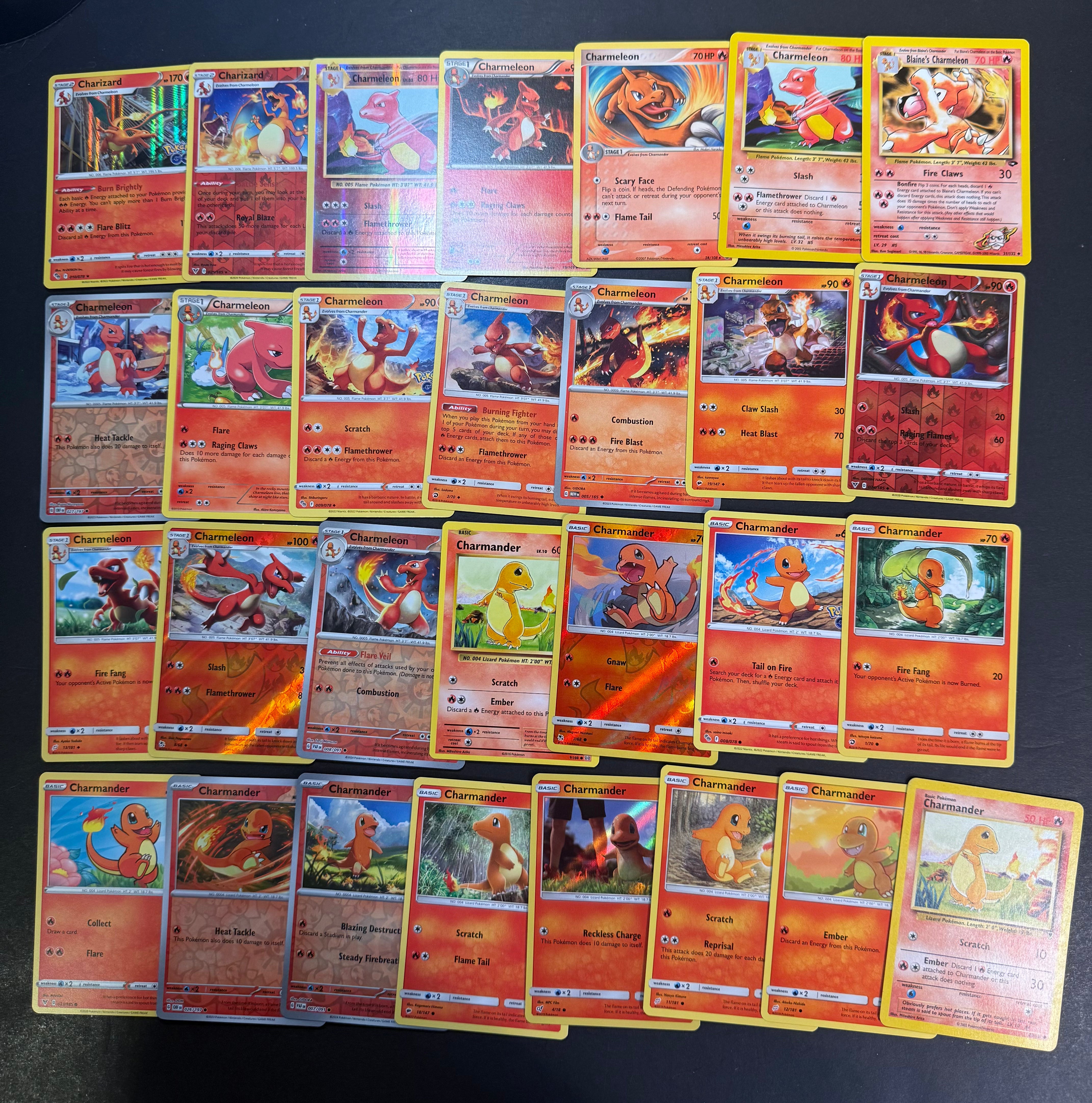 Pokemon Charmander, Charmeleon and Charizard Card Lot - 29 Cards - Hol JAB Games13 Pokemon Charmander, Charmeleon and Charizard Card Lot - 29 Cards - Hol JAB Games13