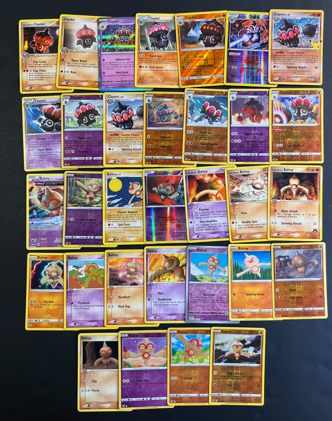 pokemon baltoy card Pokemon Baltoy and Claydol Card Lot - 32 Cards