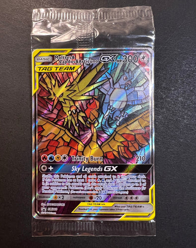 Moltres & Zapdos & Articuno GX - SM210 Full Art Ultra Rare Promo - Hidden Fates Sealed