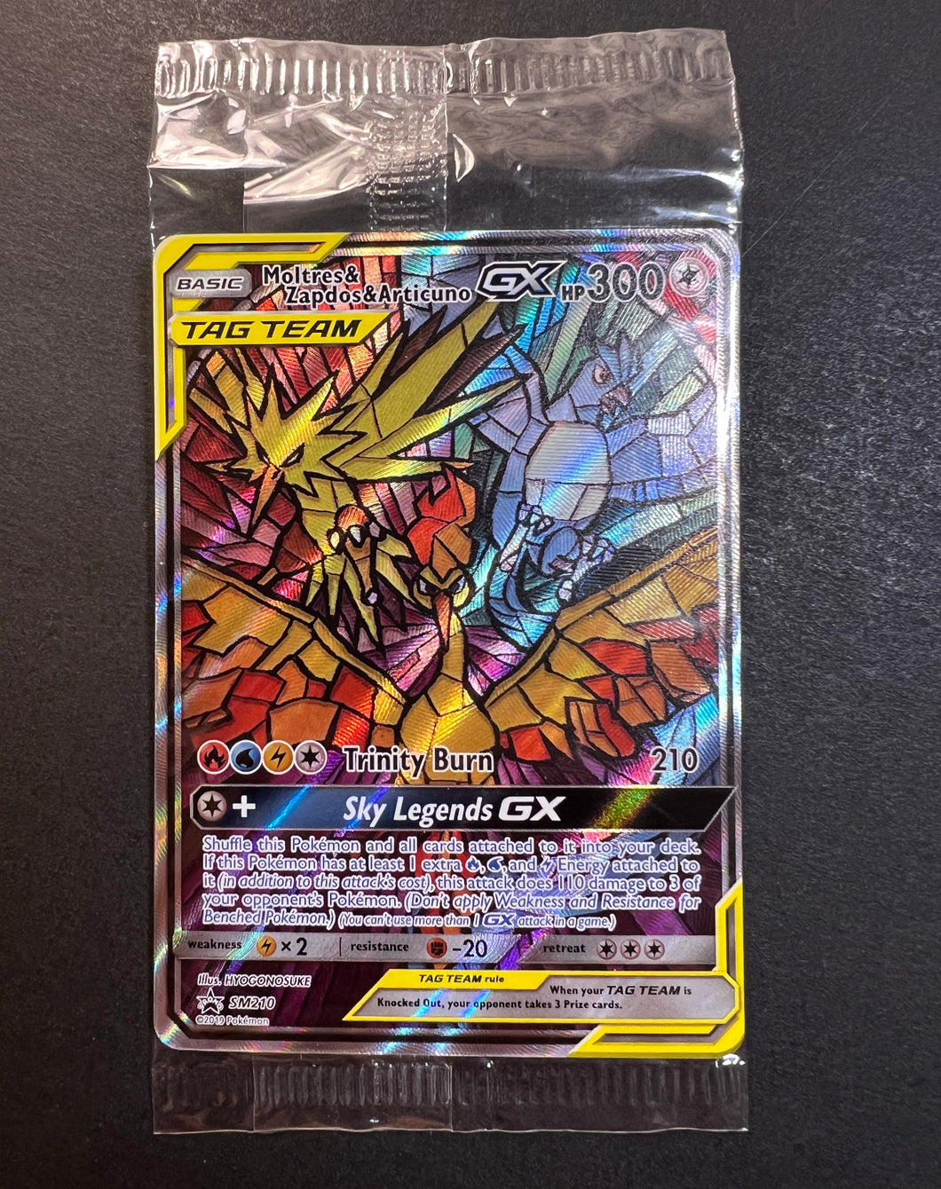 Moltres & Zapdos & Articuno GX - SM210 Full Art Ultra Rare Promo - Hidden Fates Sealed