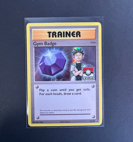 Gym Badge Brock - XY203 Holo Rare Trainer - Pokemon League Promo