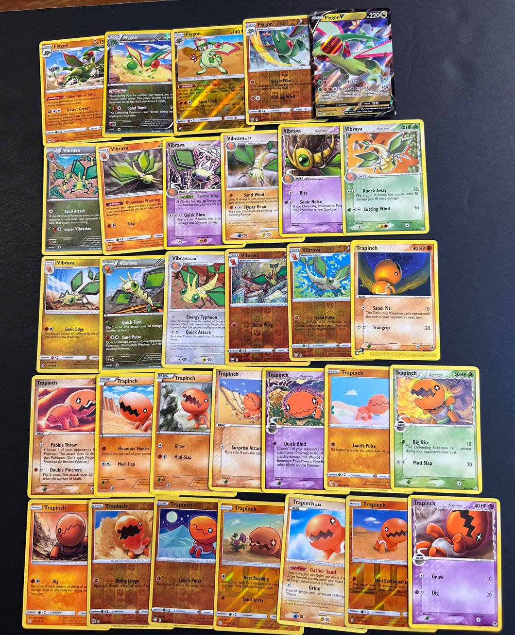Pokemon Trapinch, Vibrava & Flygon V Card Lot - 31 Cards - Holo Rare a JAB Games13 Pokemon Trapinch, Vibrava & Flygon V Card Lot - 31 Cards - Holo Rare a JAB Games13