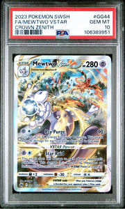 PSA 10 Mewtwo VStar - GG44/GG70 Full Art Ultra Rare - Crown Zenith