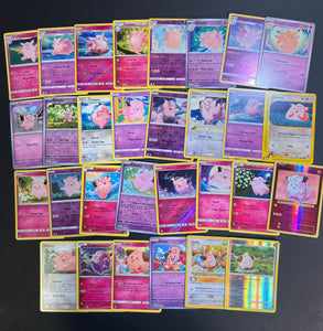 Pokemon Cleffa, Clefairy and Clefable Card Lot - 30 Cards - Holo Rare & Vintage Collection!