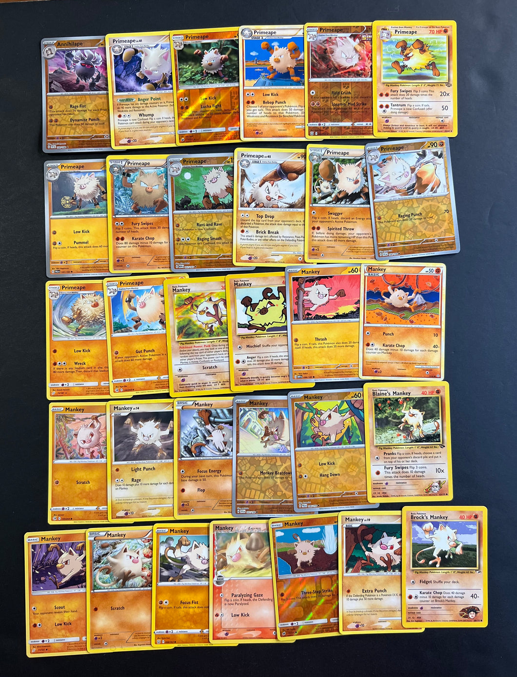 Pokemon Mankey and Primeape Card Lot - 31 Cards - Rare, Reverse Holo a JAB Games13 Pokemon Mankey and Primeape Card Lot - 31 Cards - Rare, Reverse Holo a JAB Games13