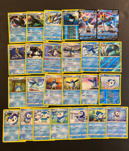 Pokemon Piplup, Prinplup & Empoleon Card Lot - 25 Cards - Ultra Rare V, Holo Rare & Promo Cards!