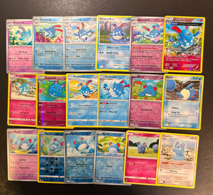 Pokemon Azurill, Marill and Azumarill Card Lot - 18 Cards - Reverse Holo Rare & Vintage!