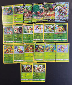 Pokemon Grookey, Thwackey & Rillaboom Card Lot - 20 Cards - Ultra Rare V, Shiny, Holo Rare and Promos!