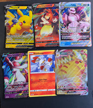 Load image into Gallery viewer, 13 Jumbo Oversized Pokemon Card Lot - Pikachu V, Dark Sylveon V, Palkia VStar and Lance’s Charizard V!!
