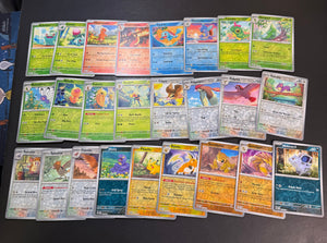 Pokemon 151 Complete Reverse Holo Card Set - 164 Total Cards - EX & Holo Rare Energies!