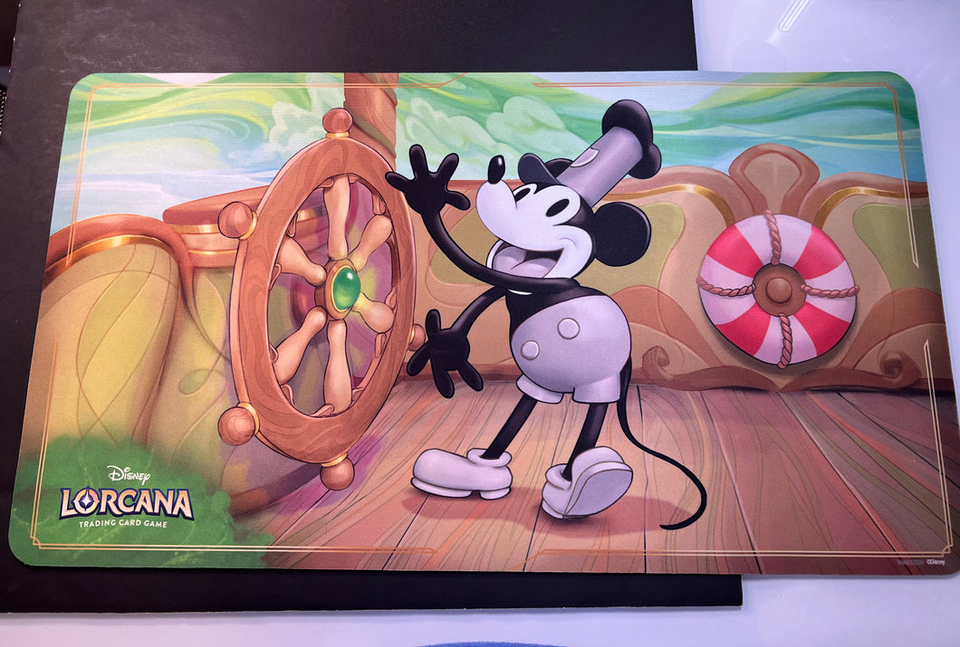 Disney Lorcana Mickey Mouse (Steam Boat Willie) Playmat - Authentic