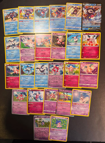 Pokemon Mr. Mime, Mime Jr and Mr. Rime Card Lot - 25 Cards - Ultra Rare V, Shiny Holo and Reverse Holo Collection!