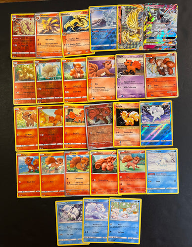 Pokemon Vulpix & Ninetales Card Lot - 27 Cards - Ultra Rare GX, Break & Holo Rare Cards!