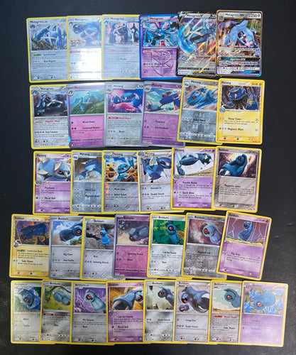 Pokemon Beldum, Metang and Metagross V Card Lot - 33 Cards - GX, Holo Rare, Reverse Holos and Vintage Cards!