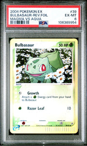 PSA 6 Bulbasaur - 39/95 Reverse Holo - EX Team Magma vs Team Aqua Set