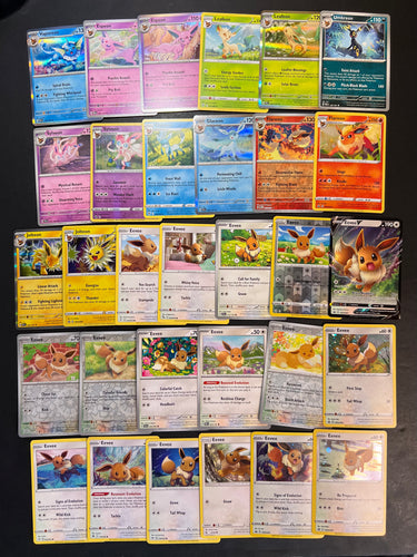 Pokemon Eevee (Eeveelution) Card Lot - 31 Cards - V Ultra Rare, Holos and Vintage Collection!