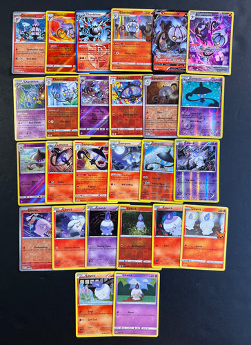 Pokemon Litwick, Lampent and Chandelure Card Lot - 26 Cards - Ultra Rare V & Holo Rare Collection!!