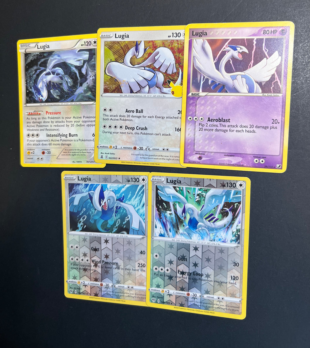 Pokemon Lugia Card Lot - 5 Cards - Vintage & Holo Rare Cards!