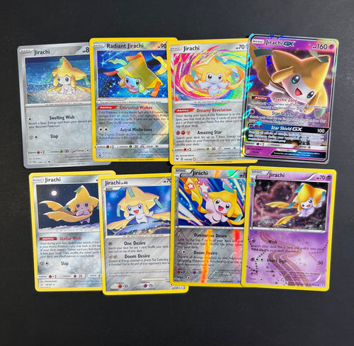 Pokemon Jirachi Card Lot - 8 Cards - Ultra Rare GX & Holo Rare Collection!